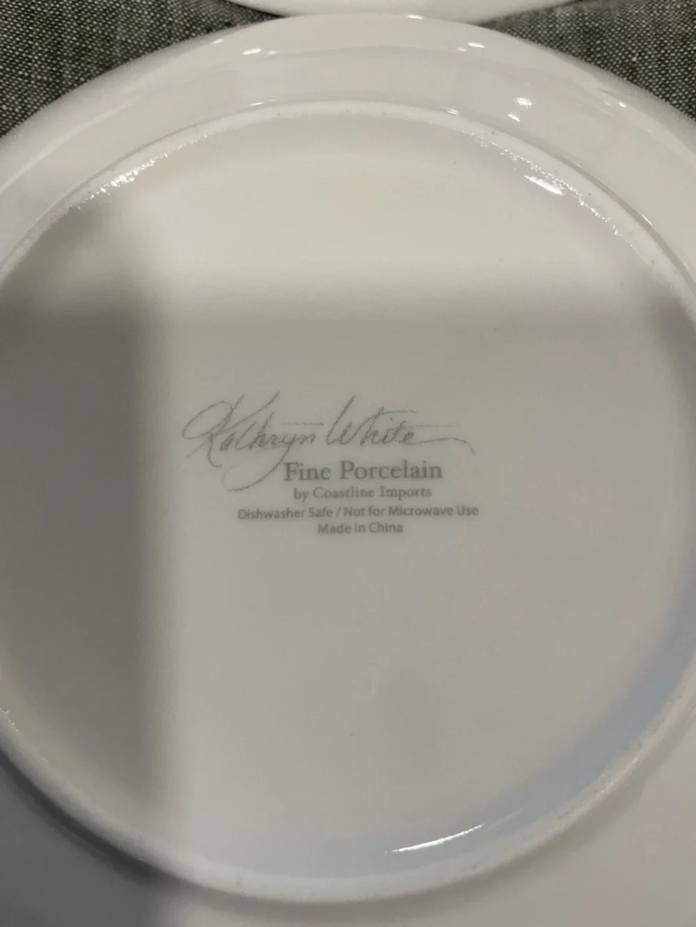 Kathryn White Easter Bunny Porcelain Plates Set of 4 NWT 6” Spring